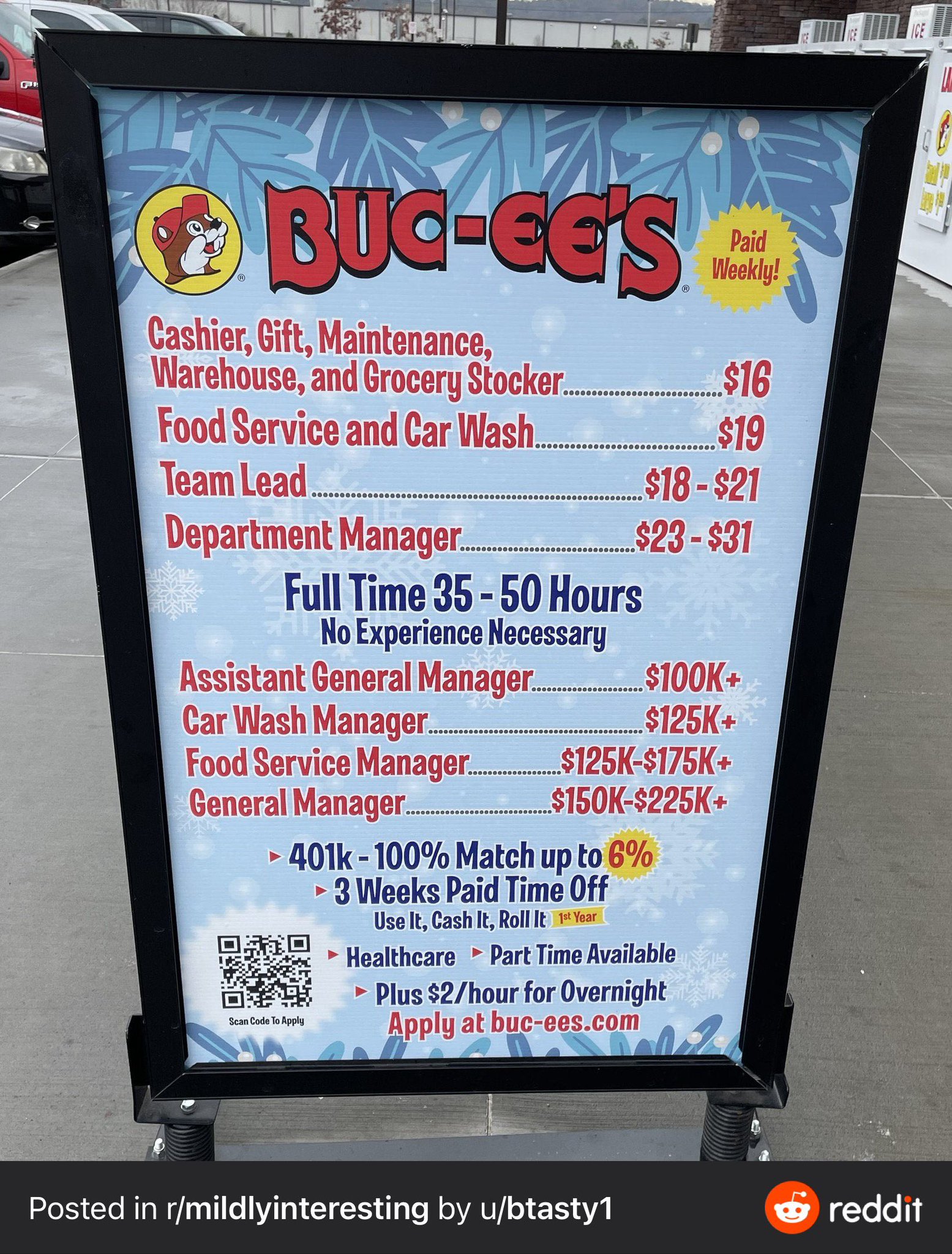 QCap on Twitter "Hourly and Salary wages at a Bucee’s convenience