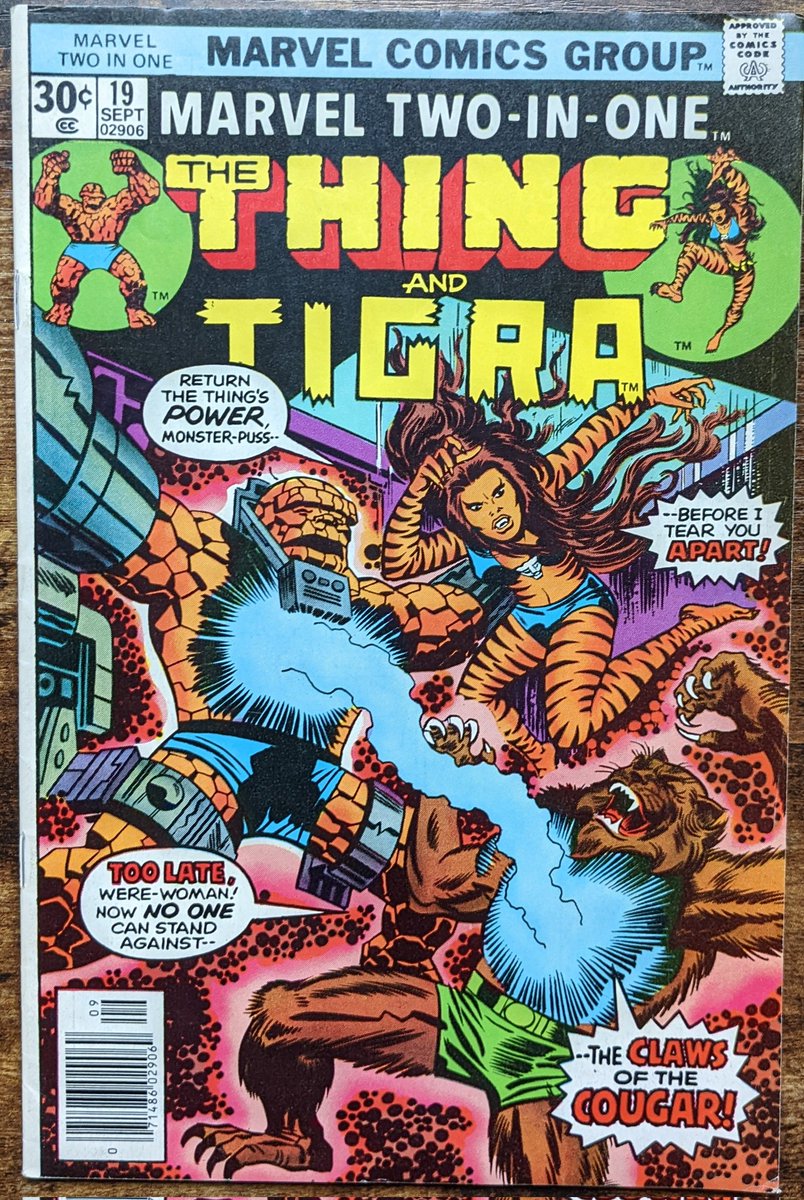 Today's grab, Marvel Two-In-One #19 (1976) $2 pickup!

Cover art by Jack Kirby

#MarvelComics #TheThing #Tigra #JackKirby #BillMantlo #SalBuscema @Big5Army @spyvinyl @Marvelman76