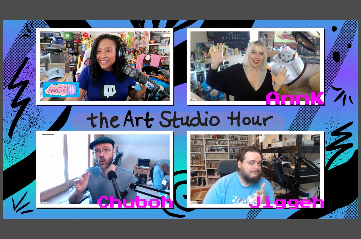 ashsaidhi's tweet photo. Hi everyone @AgentAnnK @chuboh @TheJiggeh and I are going live for #GuestStarWeek right now! Join us for the Art Studio Hour! Live now on https://t.co/GgKqTqmXEM https://t.co/ysCvpOemZV