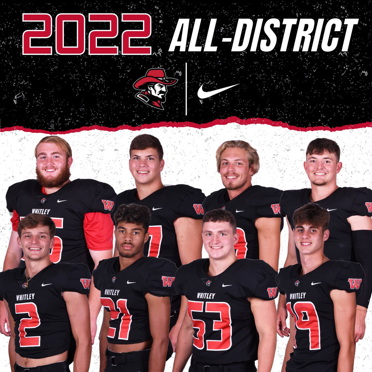 2022 All-District Colonels❗️ #ColonelPride

-1st Team
Mason Croley (Sr) RB #7
Sam Haynes (Sr) DB #23
Kendell Jackson (Sr) DL #57
Bracken Castle (Sr) OL #75
Tye Hamblin (Jr) QB #2
Dee Parker (Fr) RB #21
-Honorable Mention
Bradley Bisschop (Sr) DB #19
Ethan Renfro (Sr) OL #53