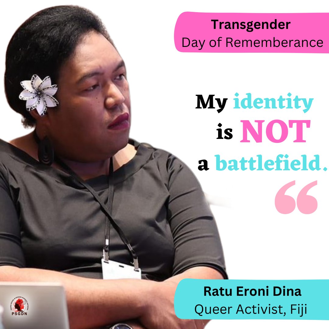 #TDoR2022 - It's unfortunate that many PIDSOGIESC+ face hardship in terms of acceptance &amp; tolerance, even at the best of times, because their gender identity is non-conforming with norms of society. Our identities are our pride - they don't deserve your bad or ignorant reaction.