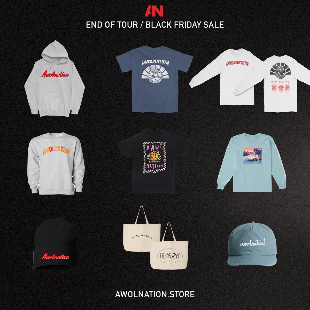 awolnation's tweet photo. Get 15% off the entire store + Free Shipping on orders $60+ this week at https://t.co/LcGC3MKKkk https://t.co/9zkq2HYn0Y