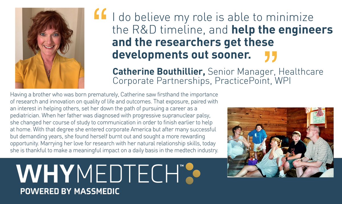 WhyMedtech's tweet photo. Catherine Bouthillier, Senior Manager, Healthcare Corporate Partnerships, PracticePoint, WPI

To learn more about the #WhyMedtech campaign, visit the link in our bio. 

🟡🟡🟡

#whymedtech #whymedtechstories #medtech #medtechstories #medtechindustry #wpi #wpipracticepoint @WPI https://t.co/hrgZFyiOaN