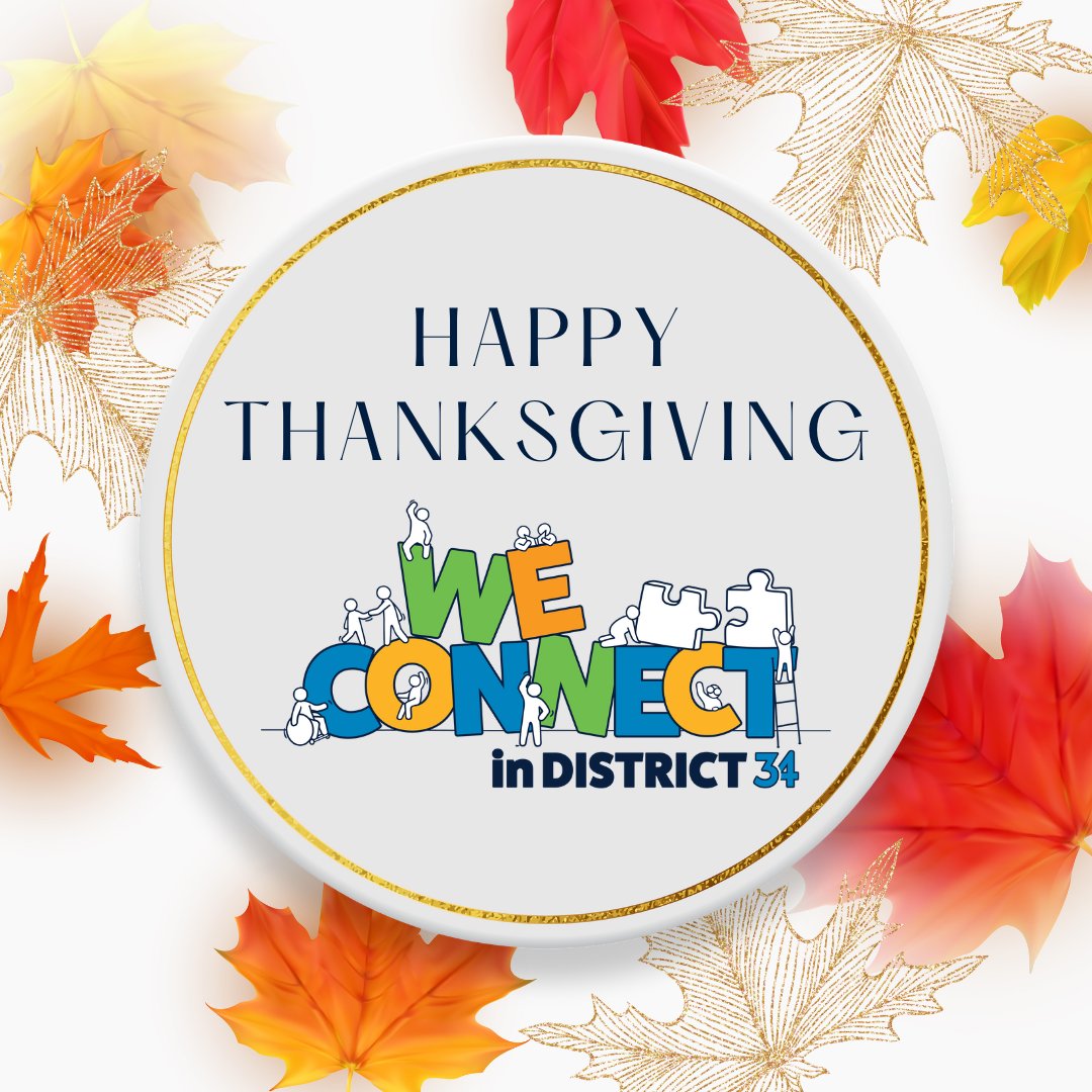 To our staff, students, families &amp; community partners, we're thankful for you! #WeAreD34 and we love connecting with you!