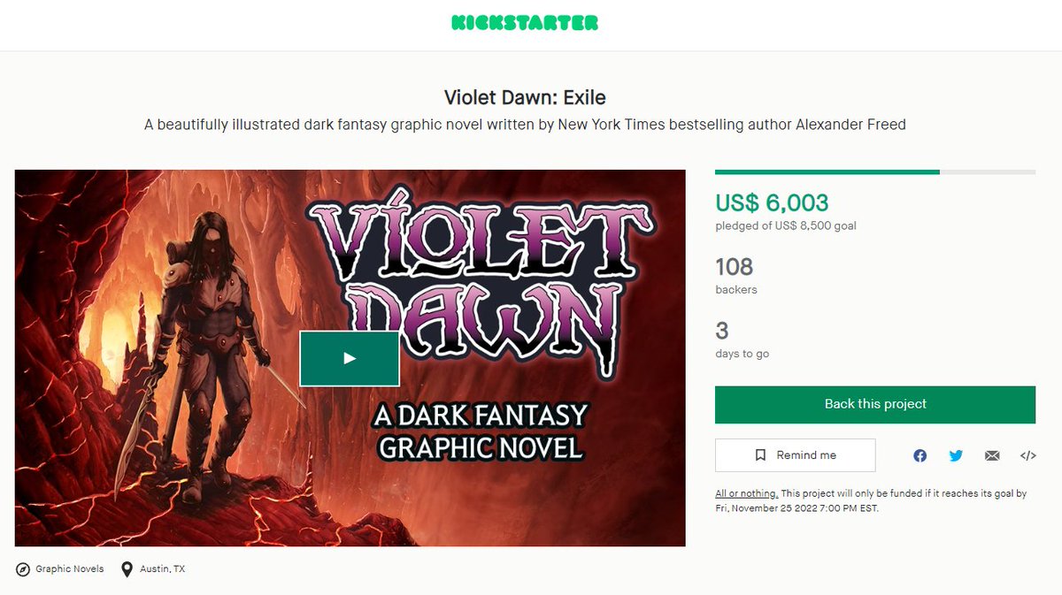 We're past 6k$ but still a long way to go... help us get there by backing Violet Dawn now: kickstarter.com/projects/waywa…