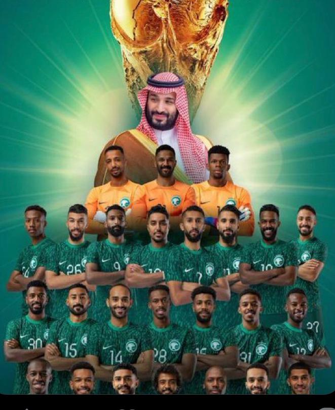 كان نصرا مستحقا للسعودية على الأرجنتين في مونديال كأس العالم قطر 2022. رائع.
لفت نظري ظهور أسماء لاعبينا على قمصانهم بحروف لاتينية فقط ولو كانت بالعربية واللاتينية لكان أجمل. نحن نمثل عروبتنا أمام العالم بلغتها العربية الحية. إلى من يهمه الأمر.
#حماد_السالمي