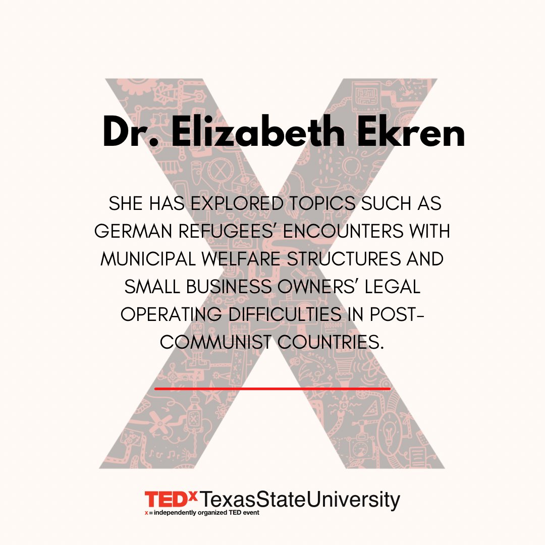 TEDxTxStateU's tweet image. Here is a bit more about Dr. Ekren that we didn’t get to tell you already! #CompleXstate #TXSTCompleX #TXST #TEDxtalks