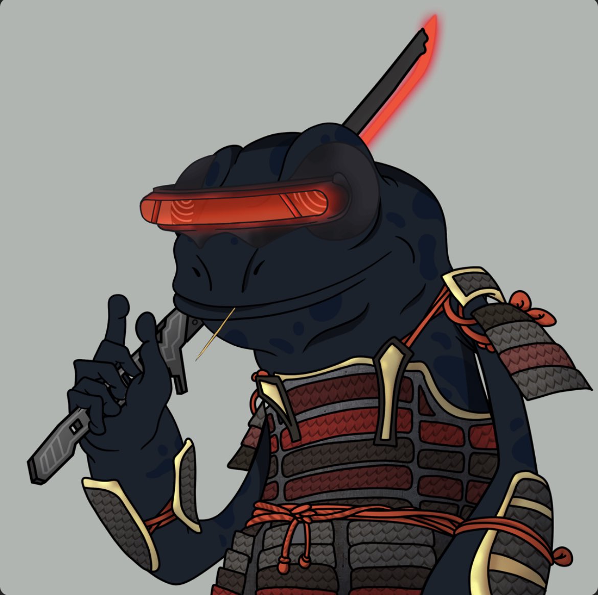 LofferPoffer's tweet photo. @TheFearless_1 @CyberFrogsNFT RoninOrDie !!! Welcome to the fam. https://t.co/qFgOpzmobP