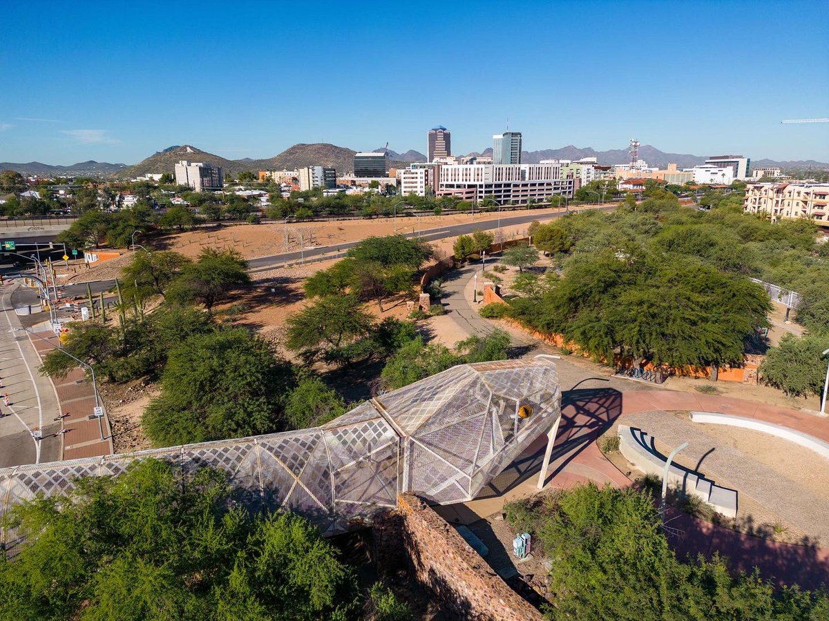 mikeonline's tweet photo. Here’sssss today’ssss #topdowntuesday photo of the snake bridge in #Tucson #dronephotography #dji https://t.co/iqDe2F20LI