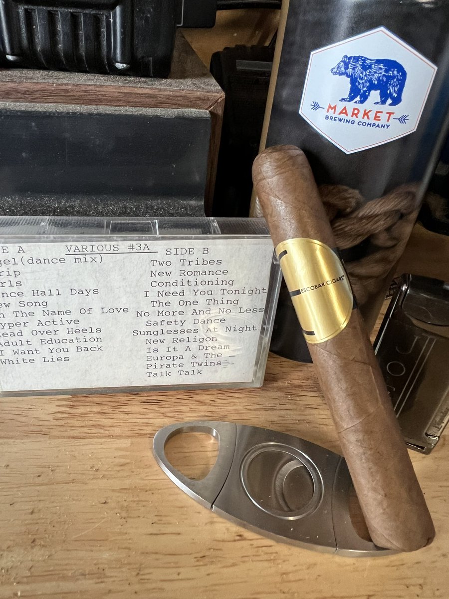 Well Mr. Escobar, will you play well with the others? <a href="/MarketBrewing/">Market Brewing Co.</a> <a href="/escobarcigars/">Escobar Cigars</a> #garagetime