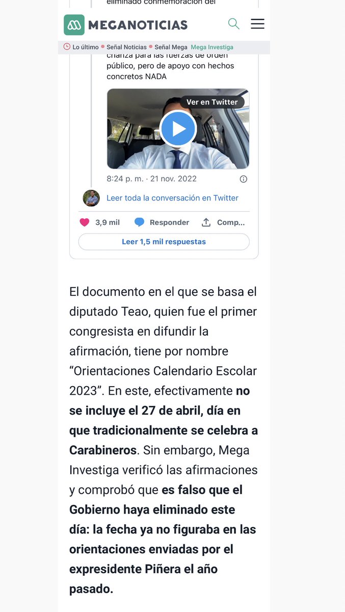 delvillarmauro's tweet photo. @latercera Catalina Batarce @catabatarce varias noticias falsas o alejadas de la realidad en este pasquín de desinformación, le falta hacer la doble y triple verificación de información, periodismo 1🤦🏻‍♂️ https://t.co/LZY2QPBLoA