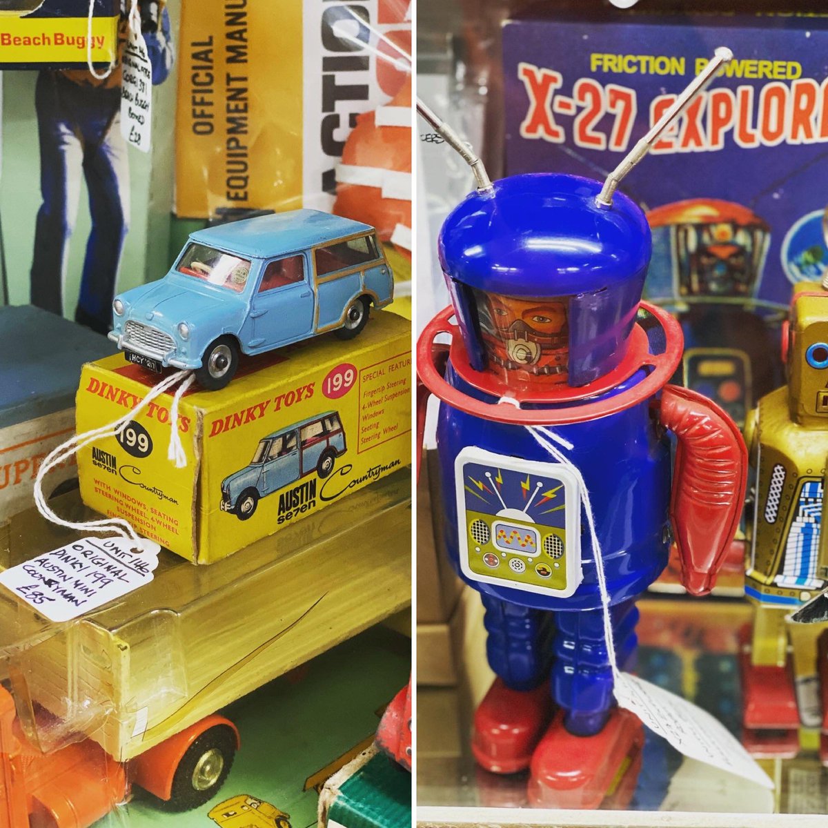 astraantiques's tweet photo. Unit 146 is packed with vintage toys….. #vintagerobots #x27explorer #vintagetoys #austinminicountryman #dinkytoys #astraantiquescentre #hemswell #lincolnshire https://t.co/YpwPHNR7oi
