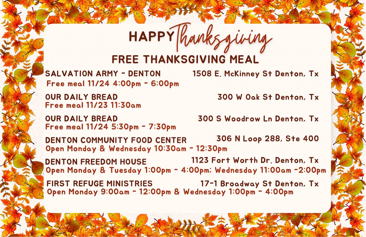 We are closing Wednesday at 12pm for the holiday weekend! Here are some local resources for food access.