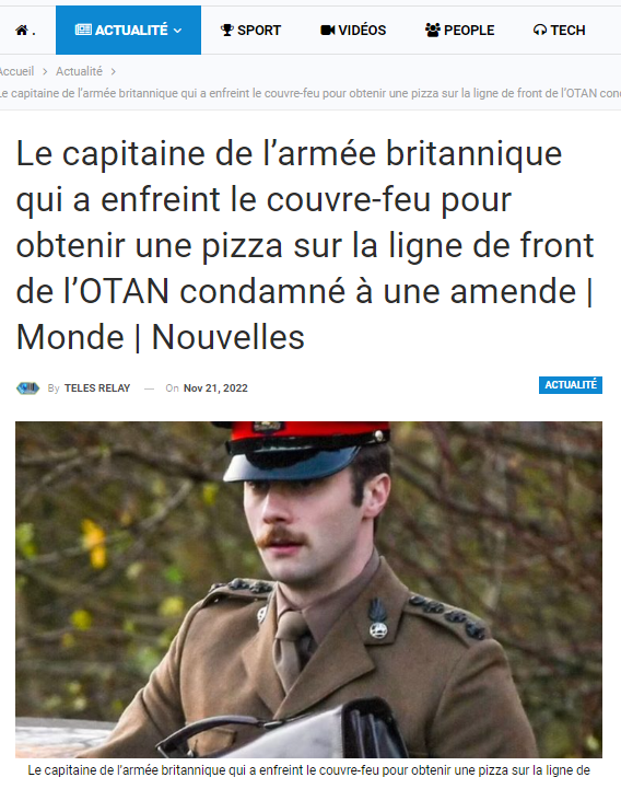 🇬🇧 Condamné à une amende de trois jours de solde c'est somme toute moins pire qu'avoir été privé de dessert… surtout que le Tiramisu c'est bien après une pizza ! 😆

Les aventures des brits en Estonie sont palpitantes 😌