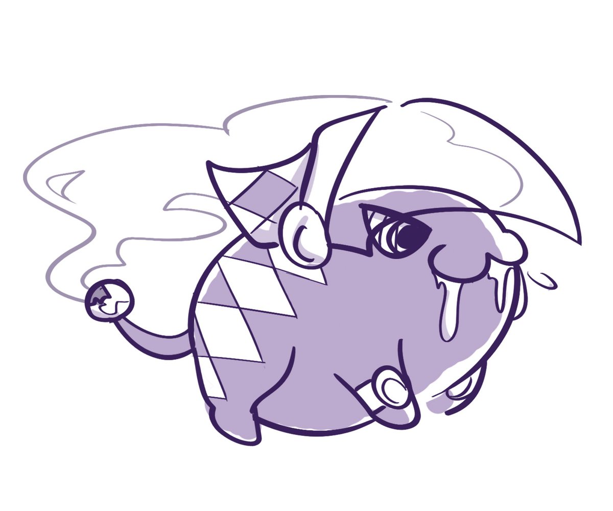 chaoticstrawbry's tweet image. Pochita but make it purple haze