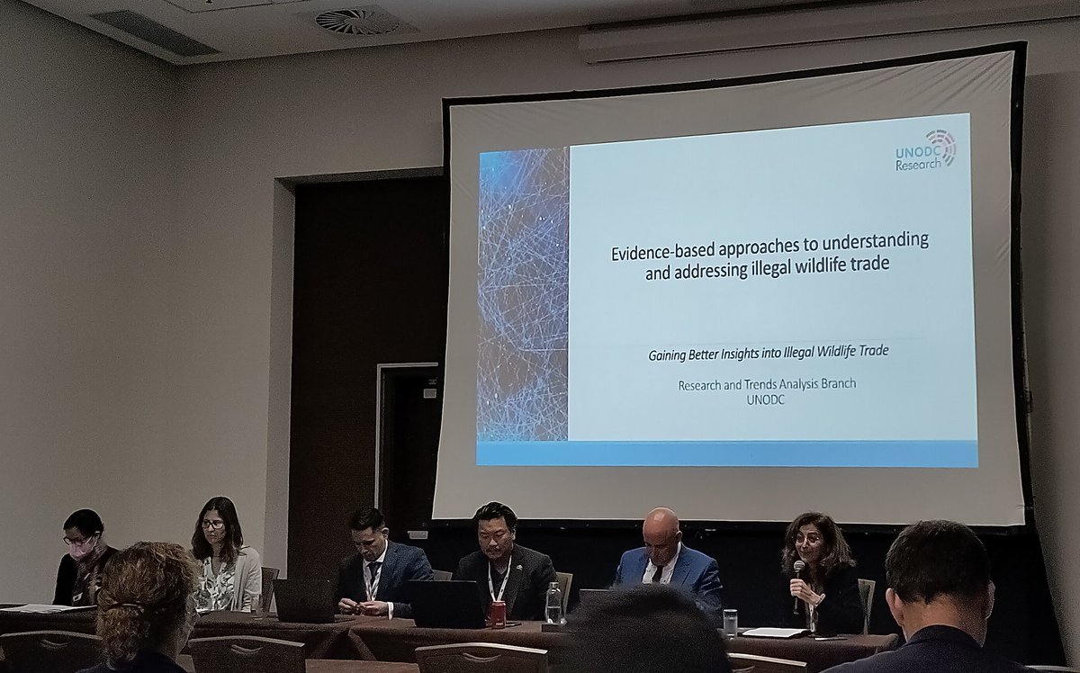 Today's afternoon @UNODC side event examined routes to strengthen #evidence based solutions for illegal #wildlife trade #CITESCoP19 #wildlifecrime #IWT /1