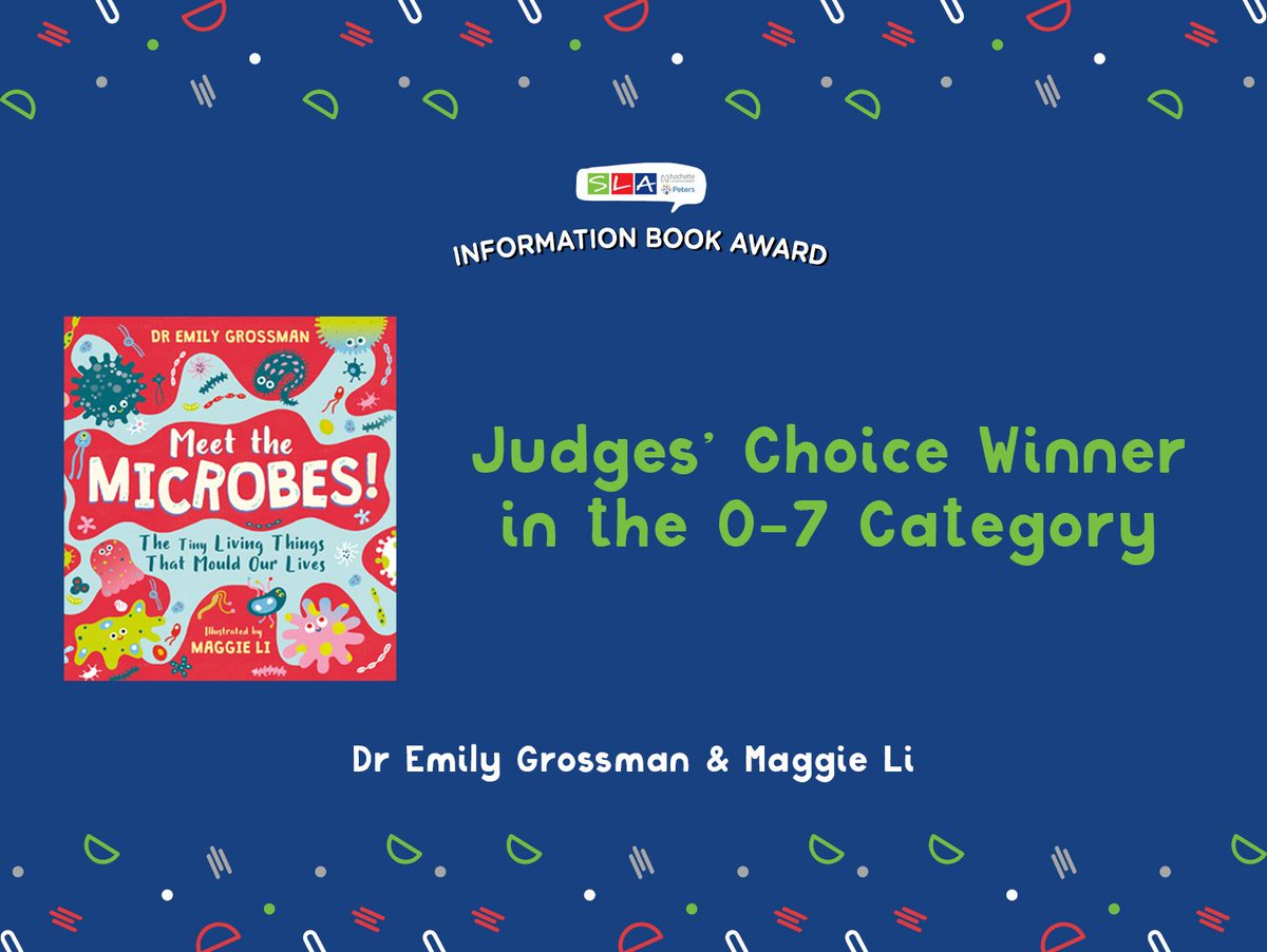 HachetteKids's tweet photo. Congratulations to @DrEmilyGrossman and @mmaggieli on wining the Judges' Choice Award in the 0-7 category for Meet the Microbes!
#IBA22
Find out more: https://t.co/lyctpquzoM https://t.co/78Uuf6scPT