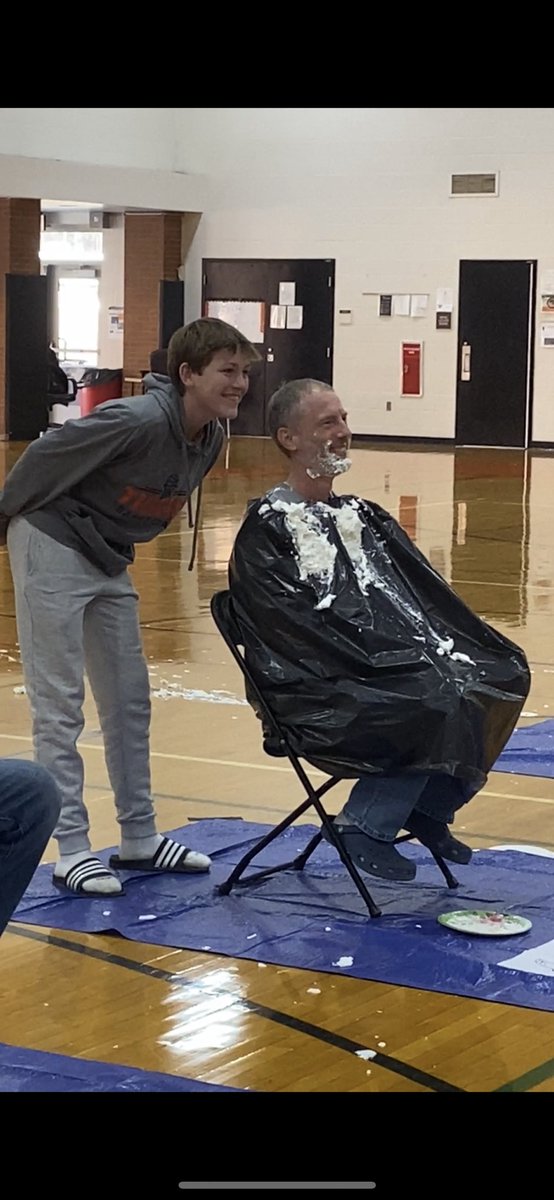 <a href="/Mr_BrownCF/">Geoff Brown</a> <a href="/CFMSdiscenzaPal/">Laila Discenza</a> #writethestory raised money for LLS and then got to pie his math teacher.