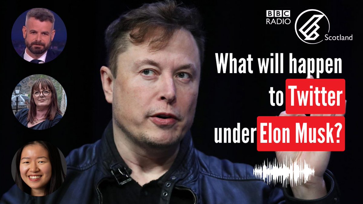 FinWycherley's tweet photo. On @BBCRadioScot, we discussed the future of Twitter under @ElonMusk:
๐ธHas he bitten off more than he can chew
๐ธWill his investors stay with him as he sorts it out
๐ธWhat will happen to the wokerati and how will freedom of speech fare?
https://t.co/X6Sq3wc1si
#futureoftwitter https://t.co/iXgmfAduvA