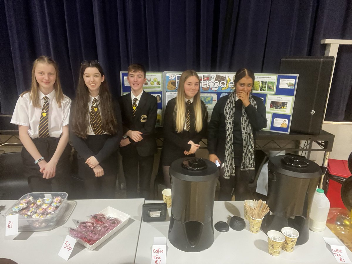 MrsT_Geog_Mods's tweet photo. Well done to our Fairtrade group and S2 ambassadors for helping at S2 parents night. You all did a great job 🌟 https://t.co/5XbwhYVmZ6