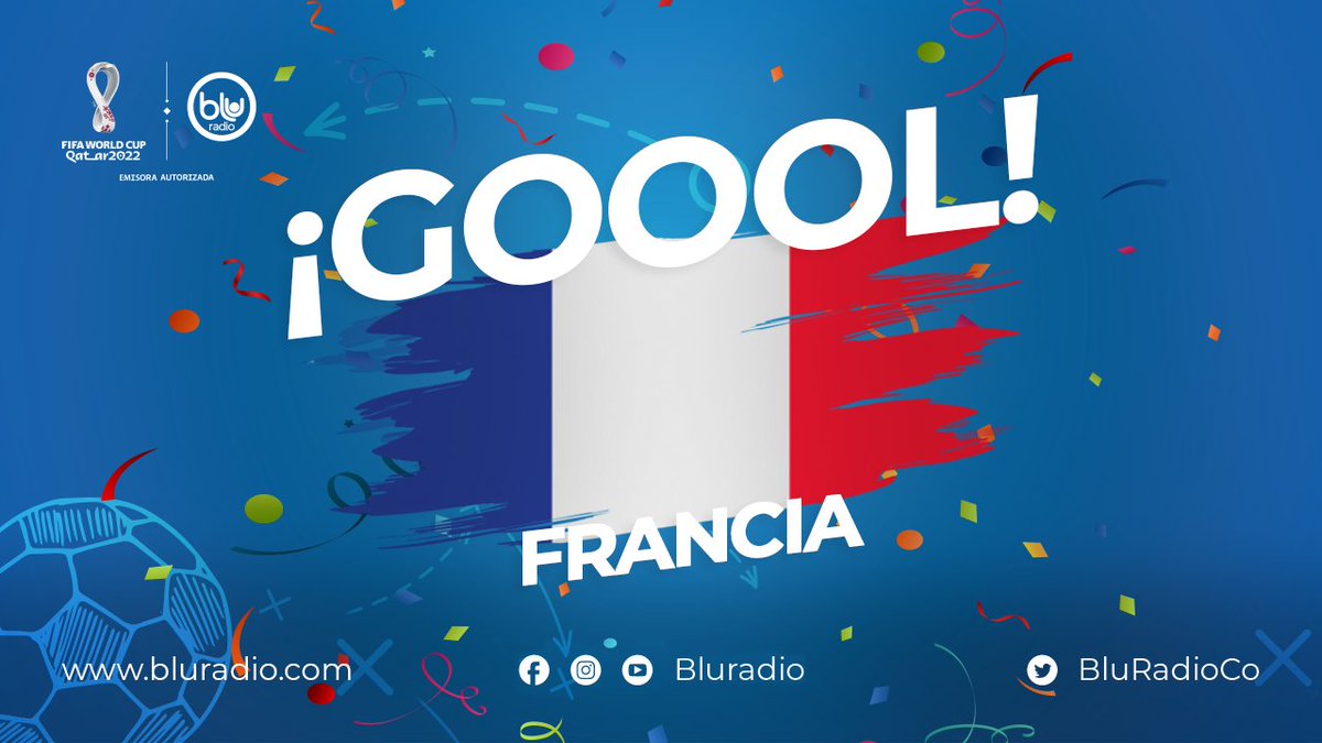 blogdeportivo's tweet photo. @equipedefrance @Socceroos @BluRadioCo #Min68 ⚽ ¡Goooooooooooooool! Del jugador francés Kylian Mbappé
Francia (@equipedefrance) 🇫🇷 3 - 1 🇦🇺 Australia (@Socceroos)
#AlAire Conéctese con la transmisión del equipo deportivo de @BluRadioCo » https://t.co/tUWSXcW43y « https://t.co/YzgWBoD10K