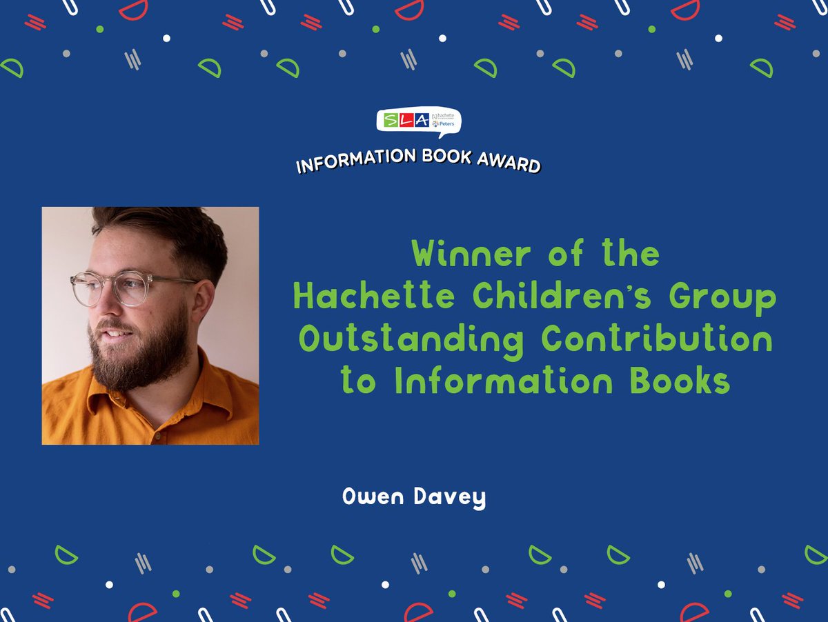 HachetteKids's tweet photo. Congratulations to @owendaveydraws for winning the Hachette Children’s Group Outstanding Contribution to Information Books Award!
#IBA22 https://t.co/Q4woBoVqAG