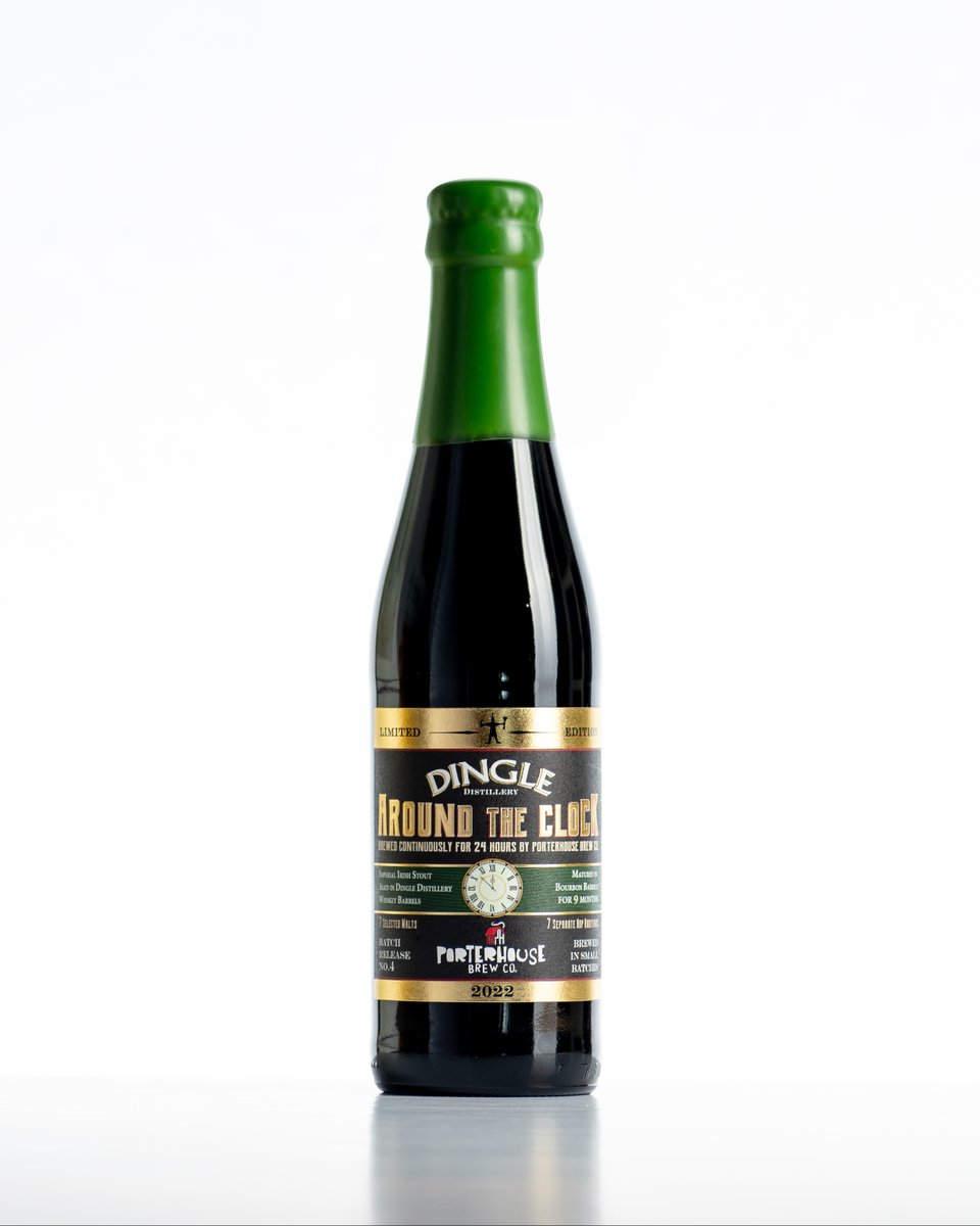 Introducing Around the Clock 4 🕓

The fourth and final generation of our Barrel Aged Imperial Stout, Around the Clock.

Sweet &amp; smoky flavours with hints of chocolate, coffee &amp; caramel 🔥

Available now at dingledistillery.ie and selected off licenses nationwide!