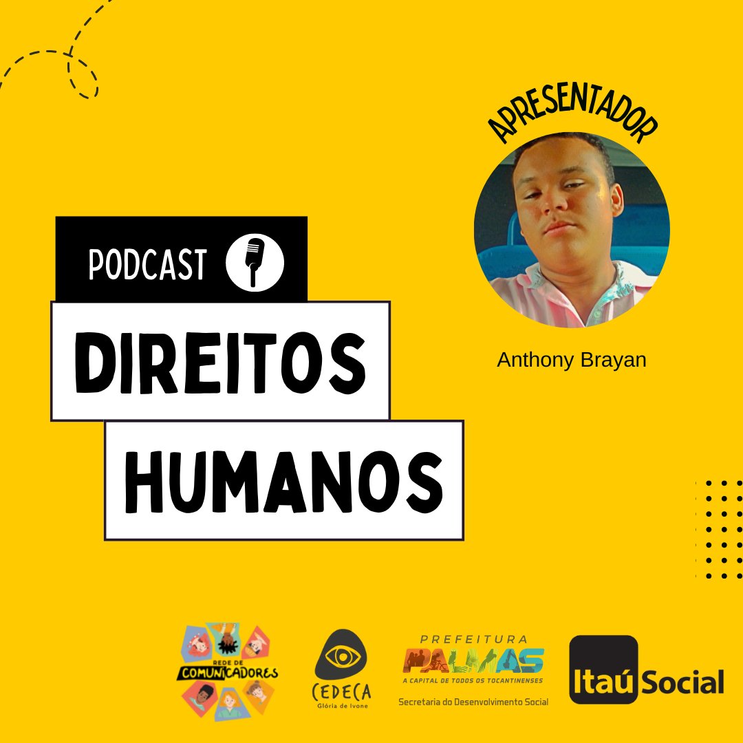 CEDECA_TO's tweet photo. Direitos Humanos são para todos e todas!! ✊🏾 Nesse podcast apresentado por Anthony Brayan, membro da Rede de Comunicadores, é narrado brevemente como esse direito surgiu, seu objetivo e qual é a sua importância hoje em dia.
#Cedecato https://t.co/lTg6hnlpla