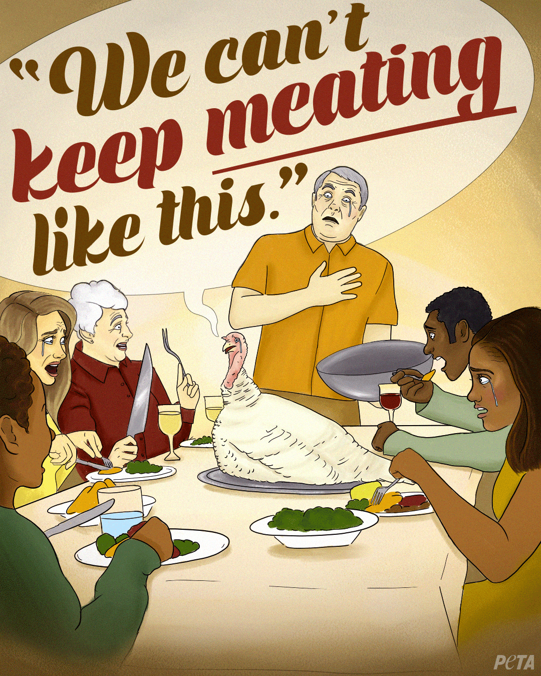 PETA on Twitter "Let's carve out new traditions — leave turkeys off