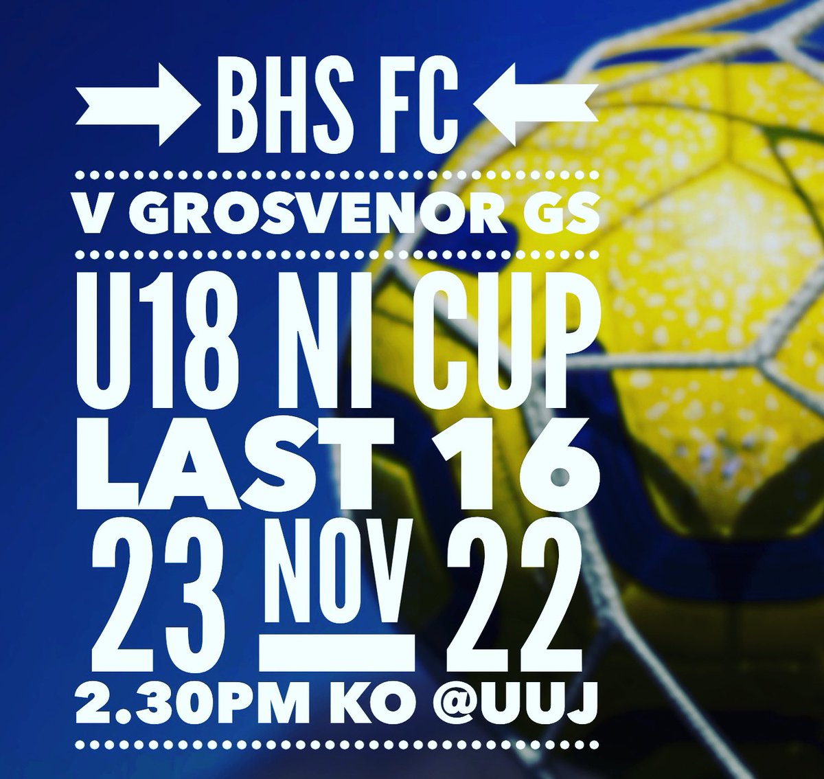 BHSFootballClub's tweet photo. Can the #BAYA go one step further than last year? We find out tomorrow - quarterfinal spot at stake! @belfasthighsch1 @BHS__Sport https://t.co/WOFmT58EQt