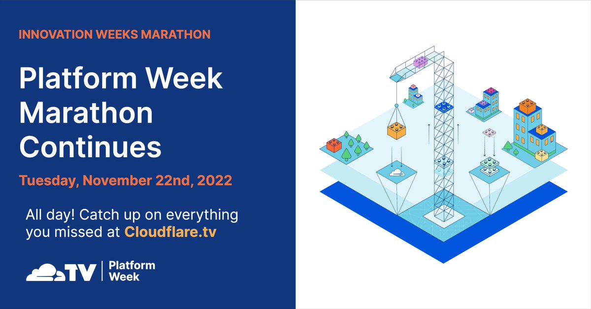 CloudflareTV's tweet image. The Platform Week 2022 marathon continues all day only on cfl.re/2SPtgeK. #PlatformWeek #CloudflareTV cfl.re/2MHE3Ve