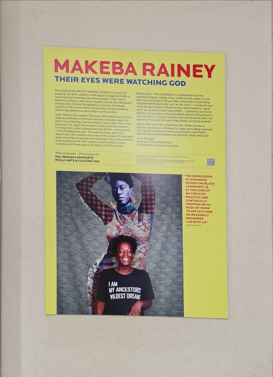 judefokwang's tweet image. Stepped out of the plane at  @PHLAirport for the @ASANewsOnline conference last Thursday and found this very impressive work of art by Makeba Rainey! Great blend of material and visual culture.👍
#PHLAirportArt #ASA2022