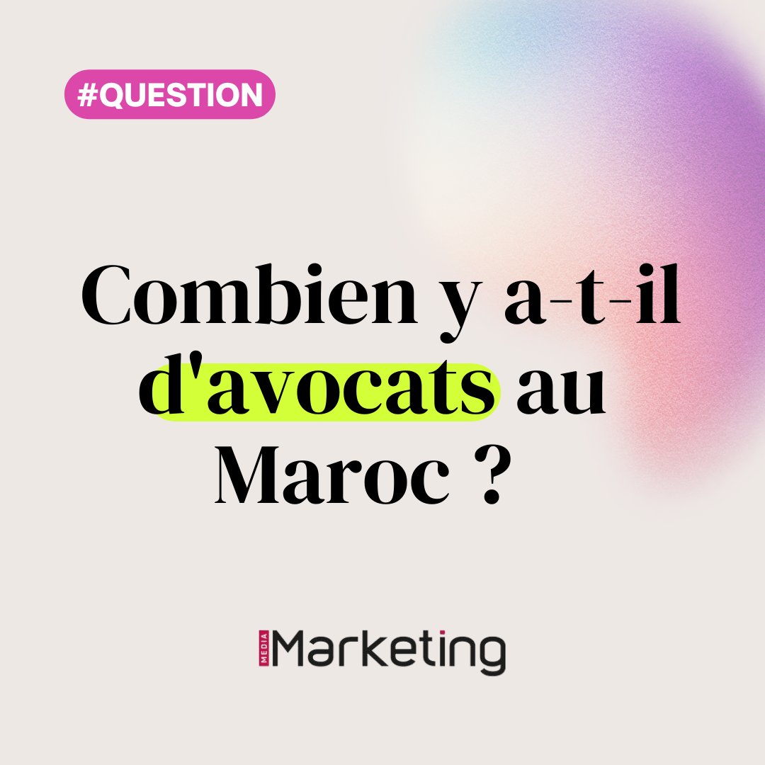 À votre avis, quel est le nombre d’avocats au Maroc ?

On vous livre la bonne réponse dans la newsletter MediaMarketing qui sort le jeudi, mais avant, 𝐥𝐚𝐢𝐬𝐬𝐞𝐳-𝐧𝐨𝐮𝐬 𝐯𝐨𝐭𝐫𝐞 𝐫é𝐩𝐨𝐧𝐬𝐞 𝐞𝐧 𝐜𝐨𝐦𝐦𝐞𝐧𝐭𝐚𝐢𝐫𝐞 👇

#MEDIAMARKETING #chiffre #Maroc #news