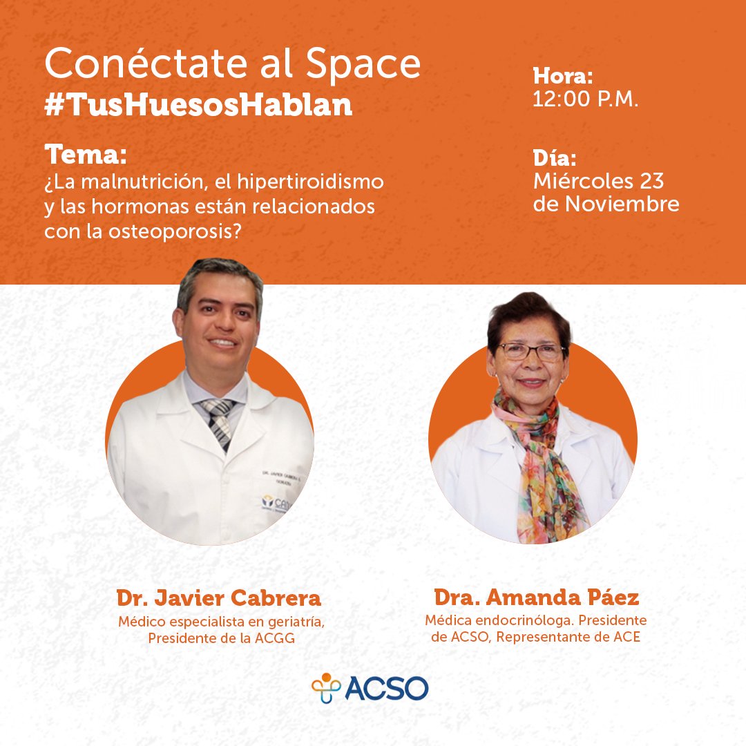 acsocolombia's tweet photo. Médicos expertos nos darán los mejores tips para evitar #fracturas por fragilidad relacionadas a estas #patologías. ​

Médicos y pacientes ¡Nos vemos este 23 de noviembre en https://t.co/Xz0zkHD5ZL! ​

#ACSO #ACSOCol #Osteoporosis #SaludÓsea #TusHuesosNosImportan #nutrición https://t.co/xJ6r4WIioD