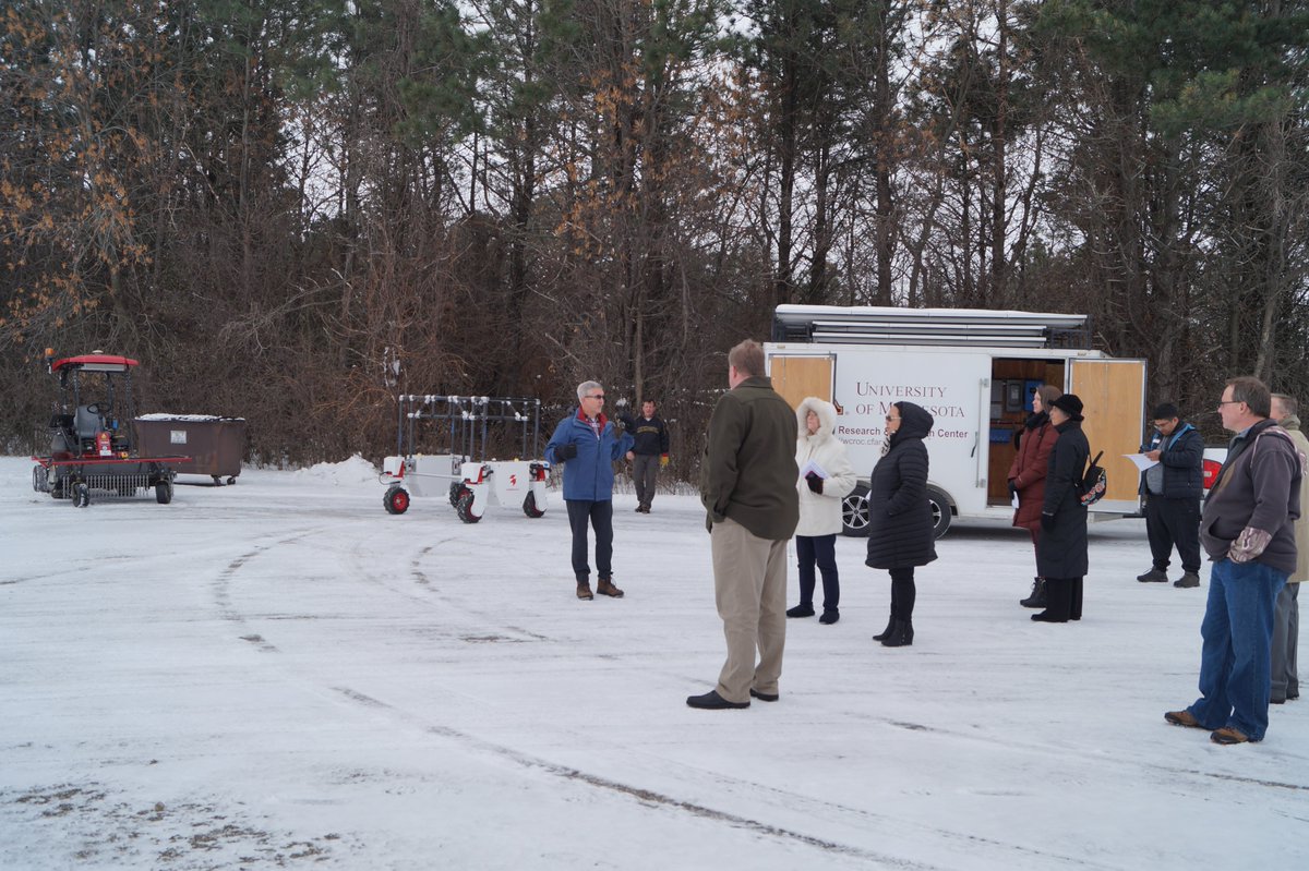 Thank you <a href="/UMNews/">University of Minnesota</a> Regents for touring our Center yesterday! From seeing our #Cowbot, robotic weed terminator, wind turbines, and livestock facilities, we're grateful for your support!