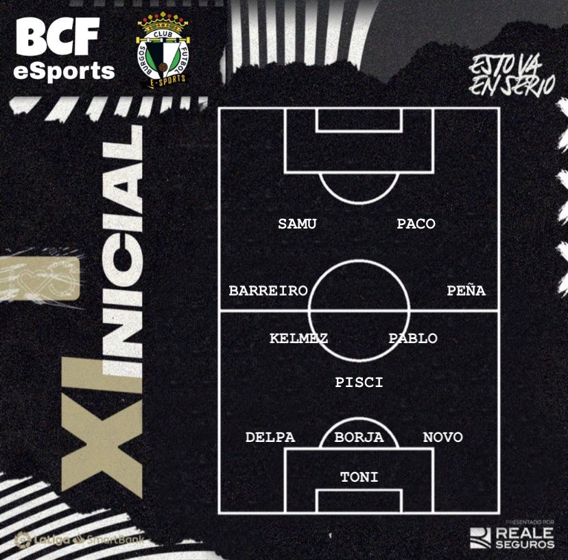 BCFeSports's tweet photo. ⚫️¡XI del BCF para una nueva noche de competición!⚪️

#OrgulloYTradicion https://t.co/q6j1rdnLLf