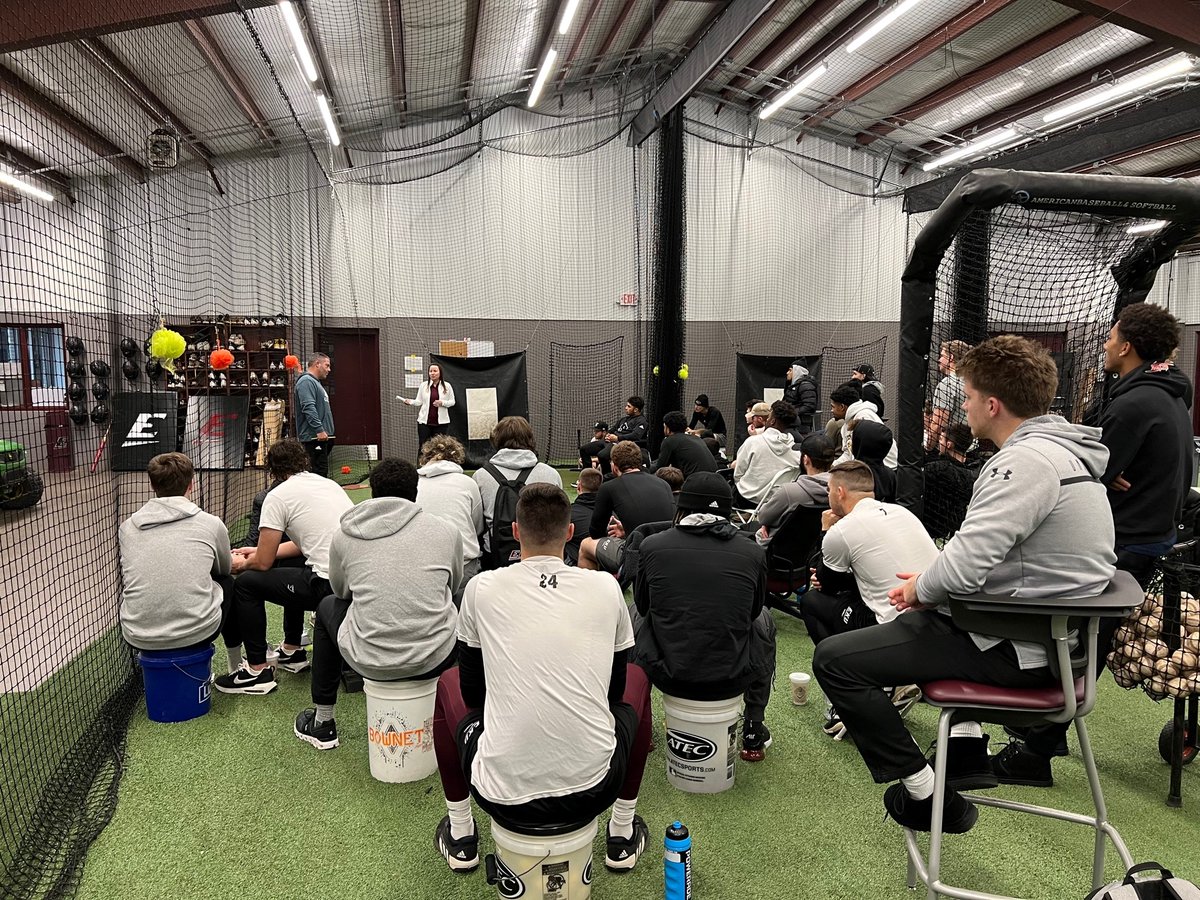 EKUBaseball's tweet photo. The team heard from @EKUWGolf head coach @mandyMGmoore, the 2019 conference coach of the year.

Something we should all remember - "don't wish your time away." https://t.co/K0WU5w5Cnx