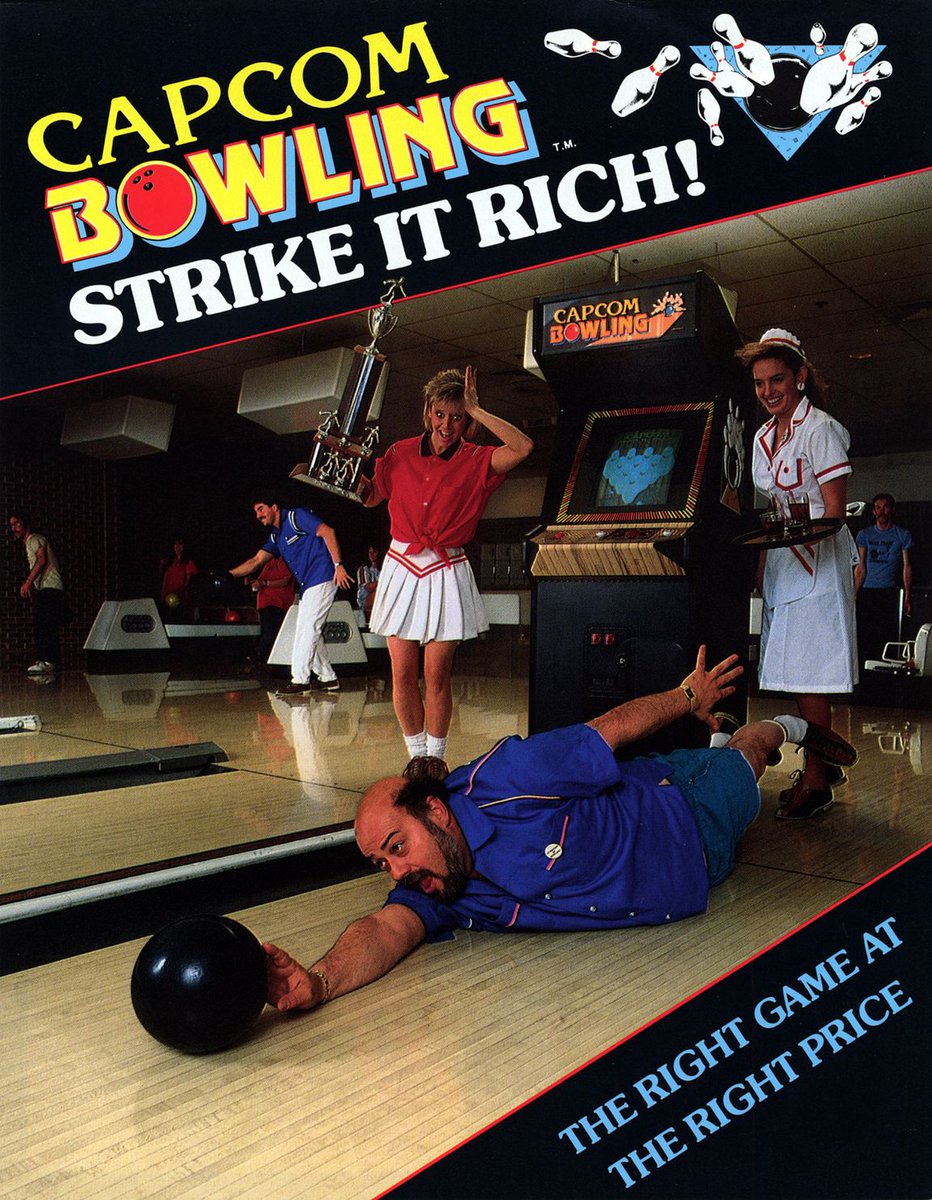 CoolBoxArt's tweet photo. Capcom Bowling / Arcade flyer / Capcom / 1988 https://t.co/ymT9AEsZx6
