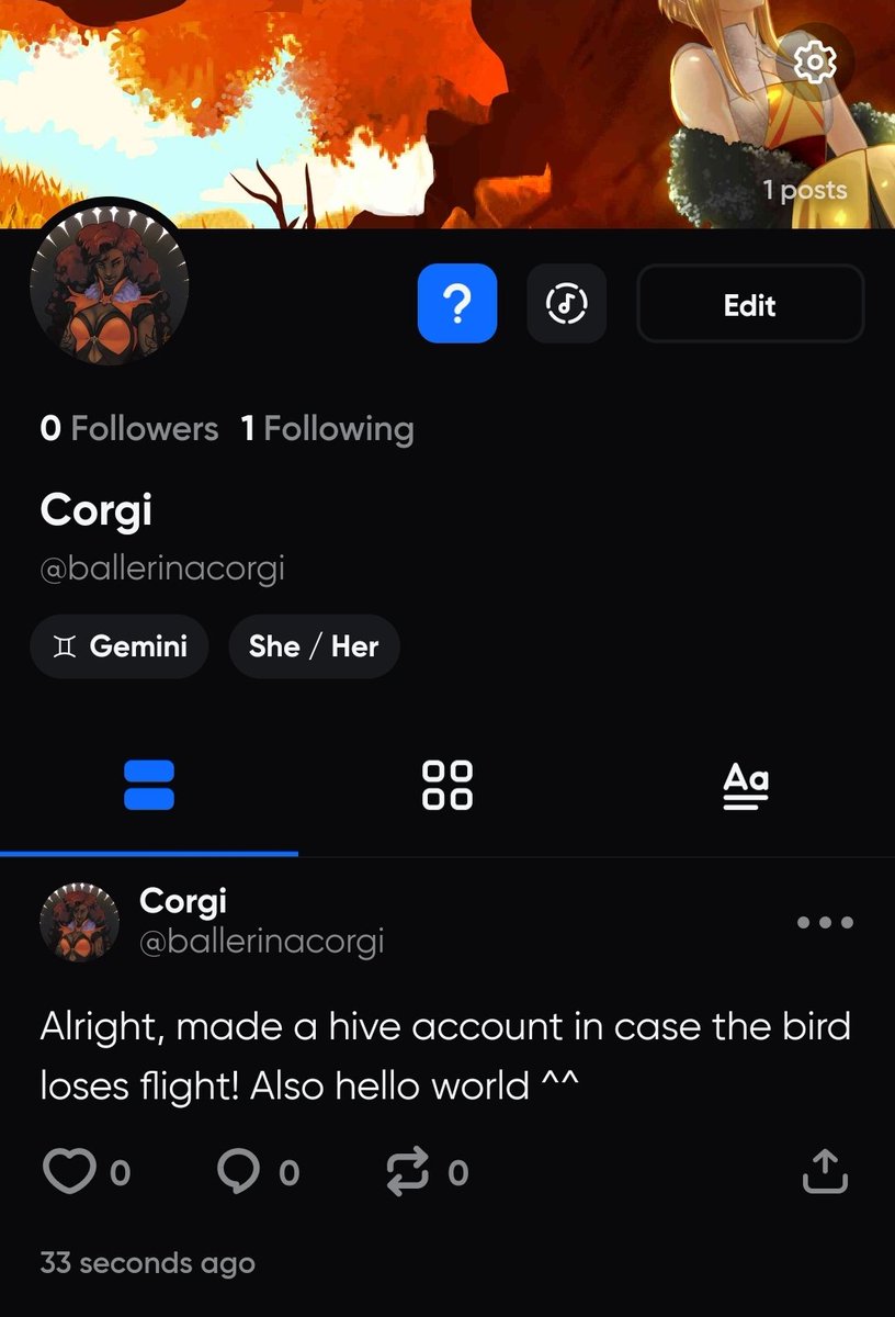 I made a Hive account the other day and forgot to even share it >v>