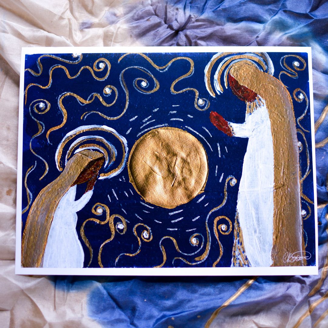 splcwesterville's tweet photo. "Perhaps the most remarkable annunciation in this passage is not the messenger’s revelation to Mary, but Mary’s 'yes' to the call."

— "Mary's Golden Annunciation" by Carmelle Beaugelin (@BeauFolioStudio) | @sanctifiedart https://t.co/Iv0sEkrNsi