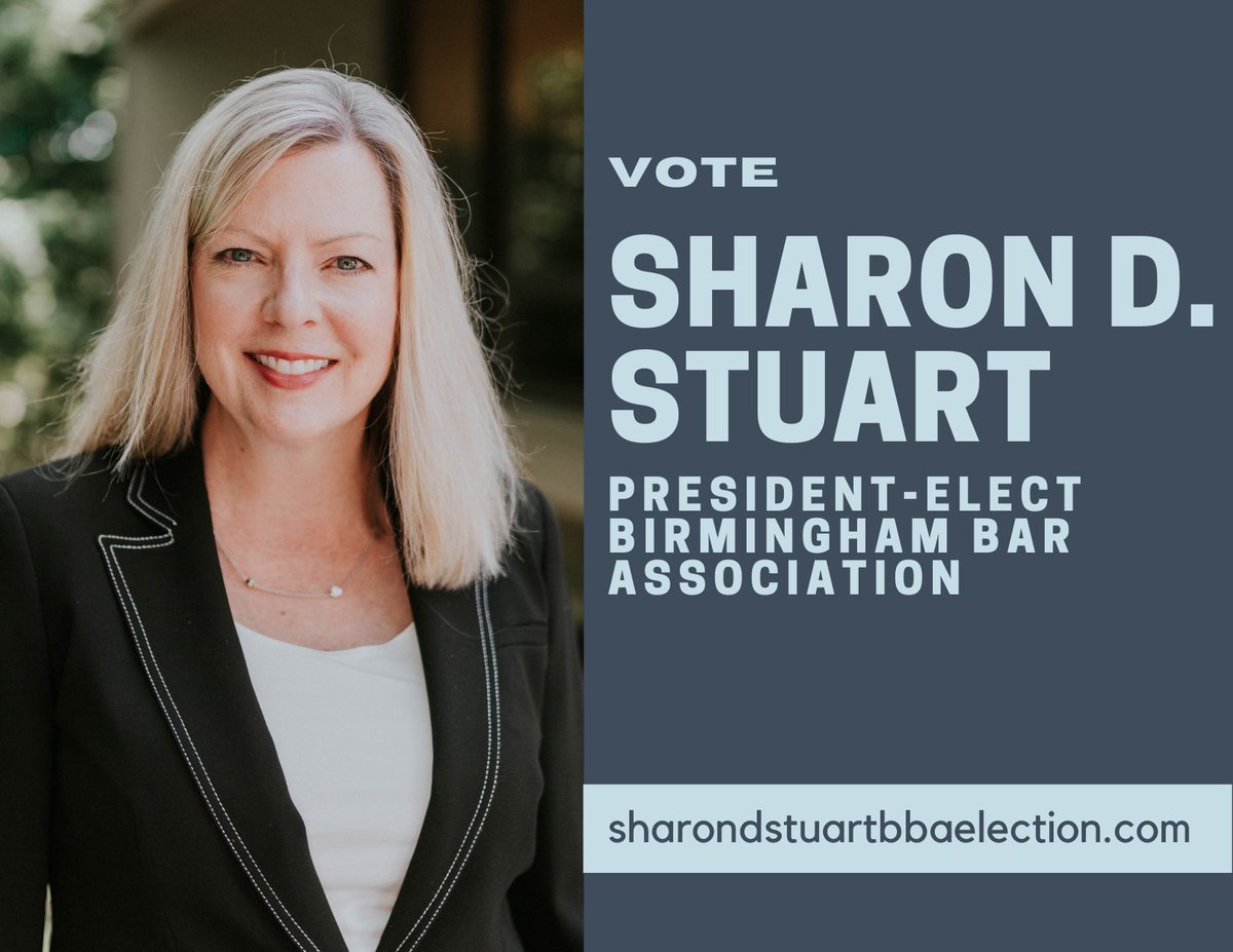 ChristianSmall's tweet photo. We are excited for Partner @SDStuart_law running for Pres-Elect of the @Birmingham_Bar. "The BBA has been an important part of my career- providing service opportunities and friendships while working with other lawyers." Learn more at https://t.co/NwddCE4Zsy #BhamBar https://t.co/tiMEYZoE2x
