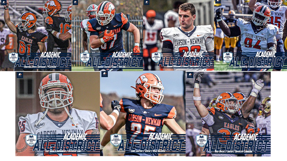 Doff your mortarboards for @cnfootball's seven @CollSportsComm Academic All-District selections 🎓 @a_bradshaw_65 🎓 @ACoulter55 🎓 @ChristianErwin0 🎓 @ajhunter42 🎓 @nicklasowens9 🎓 @luke_simpson25 🎓 @ColtSinor 📋 bit.ly/3U0N6AW