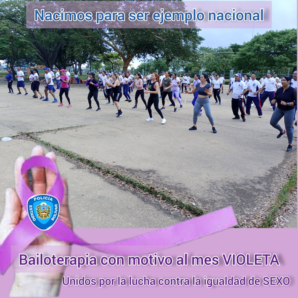 #22Nov| En horas de la mañana se realizó Bailoterapia en el parque Leonardo Ruiz Pineda  con la participación del cuerpo de la PEB,<a href="/GNB_CZBolivar/">GNB BOLÍVAR</a>,<a href="/MinMujeryEG/">Ministerio de la Mujer y la Equidad de Género</a> <a href="/DPDBolivar_/">DPD Bolivar</a> , con motivo al MES VIOLETA, Unidos por la ¡NO VIOLENCIA CONTRA LA MUJER!

<a href="/NicolasMaduro/">Nicolás Maduro</a>
@MijpVenezuela
