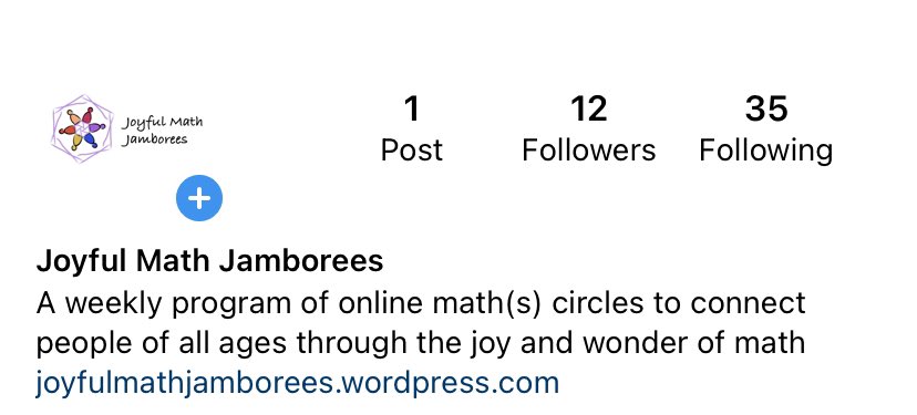 We’re on Instagram! Follow us at math_jamborees, and stay tuned for some exciting announcements coming up! (Notice anything fun about the numbers below?)
<a href="/ejmgerber/">Elizabeth Gerber</a> <a href="/jamestanton/">James Tanton</a>