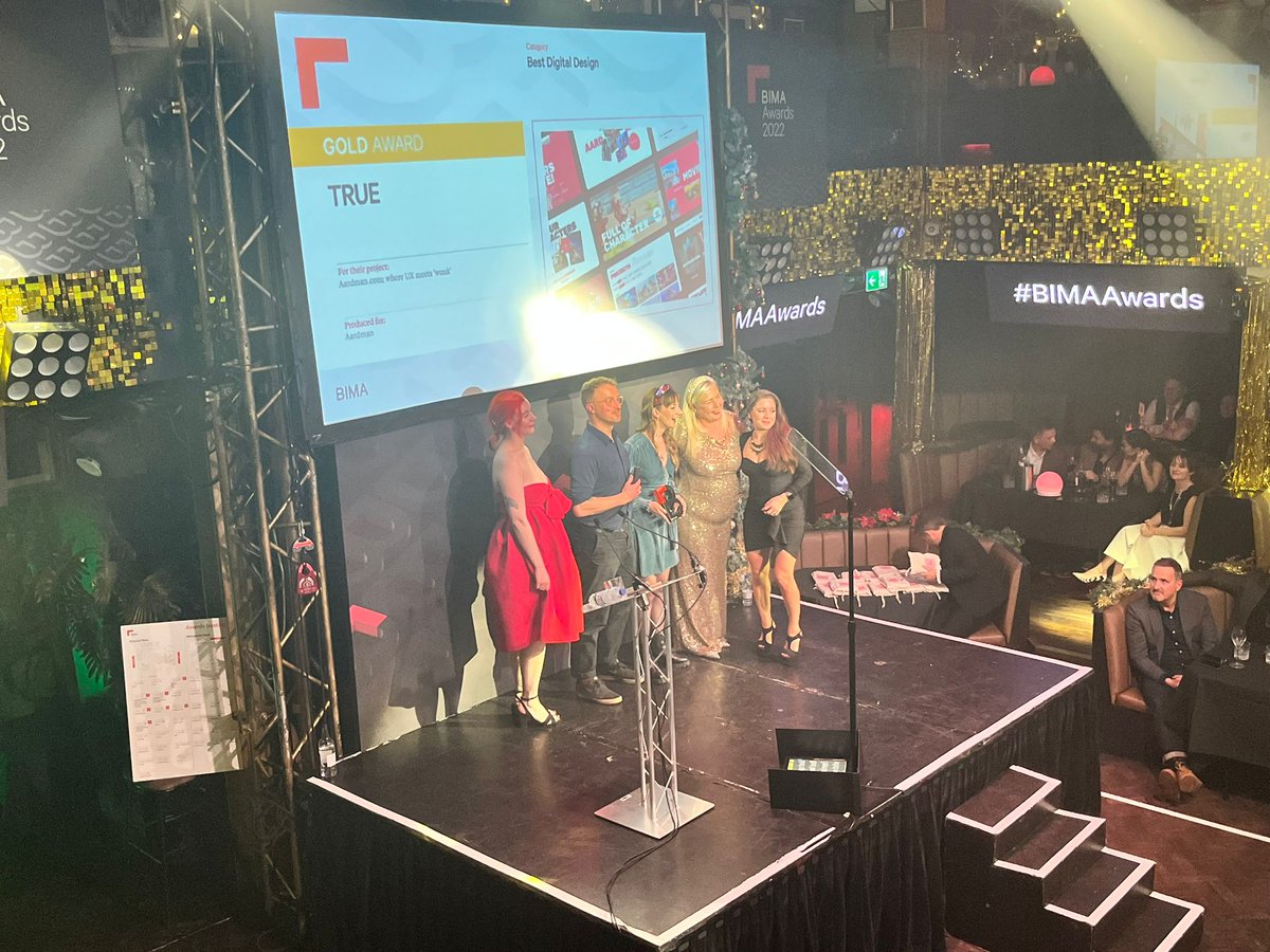 Congratulations to <a href="/truedigital/">true</a> - they have won Gold in Best Digital Design for their <a href="/aardman/">Aardman</a> project! <a href="/MeetTheMonks/">MonksAI</a> have come in silver with their <a href="/Toblerone/">Toblerone</a> work and <a href="/Digitas_UK/">Digitas UK</a> has won Bronze for Anon CV. #BIMAAwards