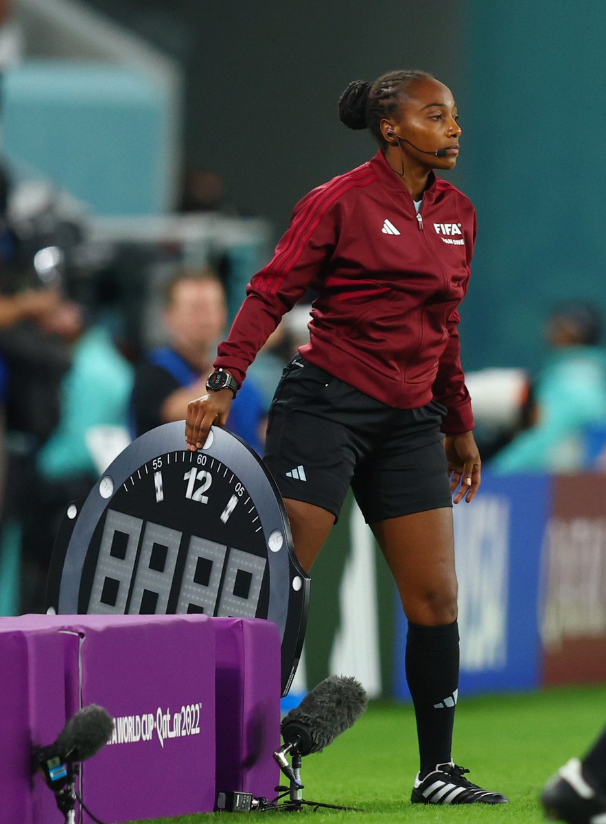 Dear African Woman, Hang this photo in your living room and tell your daughter, sister and friends that impossible is nothing. Super congratulations on becoming the first African female referee to officiate at the FIFA World Cup in 92 years. Very proud of you @RhadiaSalma. 👏🏾
