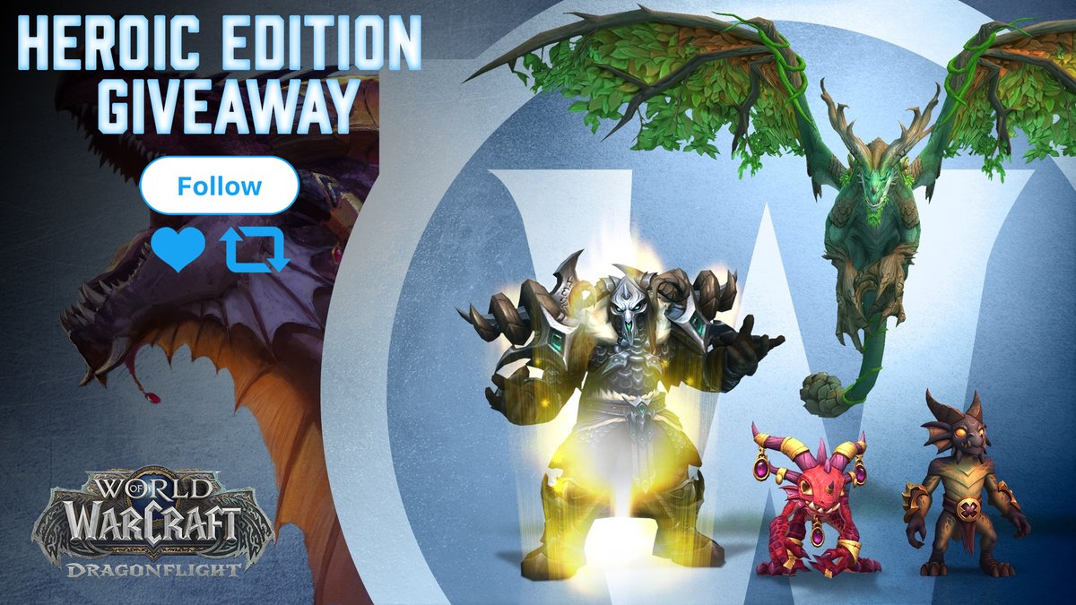 HyperionBDG's tweet photo. Last chance to win some Heroic Editions of #Dragonflight before the release on November 28th!

To enter the giveaway all you have to do is:
✅Follow me
💙Like
🔁Retweet

Winners will be announced on Sunday (Nov 27)
#WoW_Partner https://t.co/YkjZHl0h7D