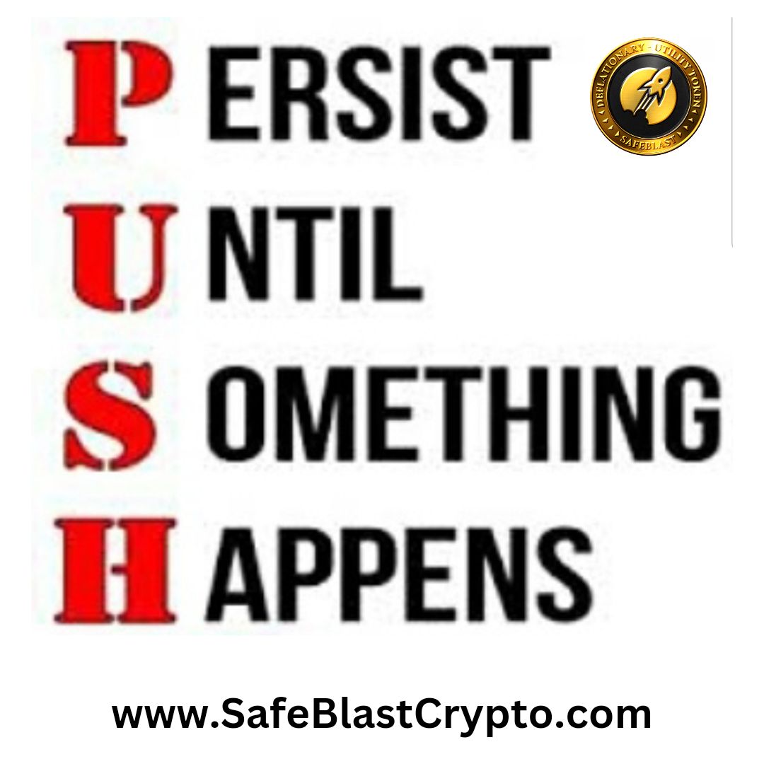 The #Crypto space has it's back against the wall right now. We MUST keep #pushing for mass #adoption until it happens. #DoNotGiveUp #DoNotStop
P - PERSIST 
U - UNTIL 
S - SOMETHING 
H - HAPPENS