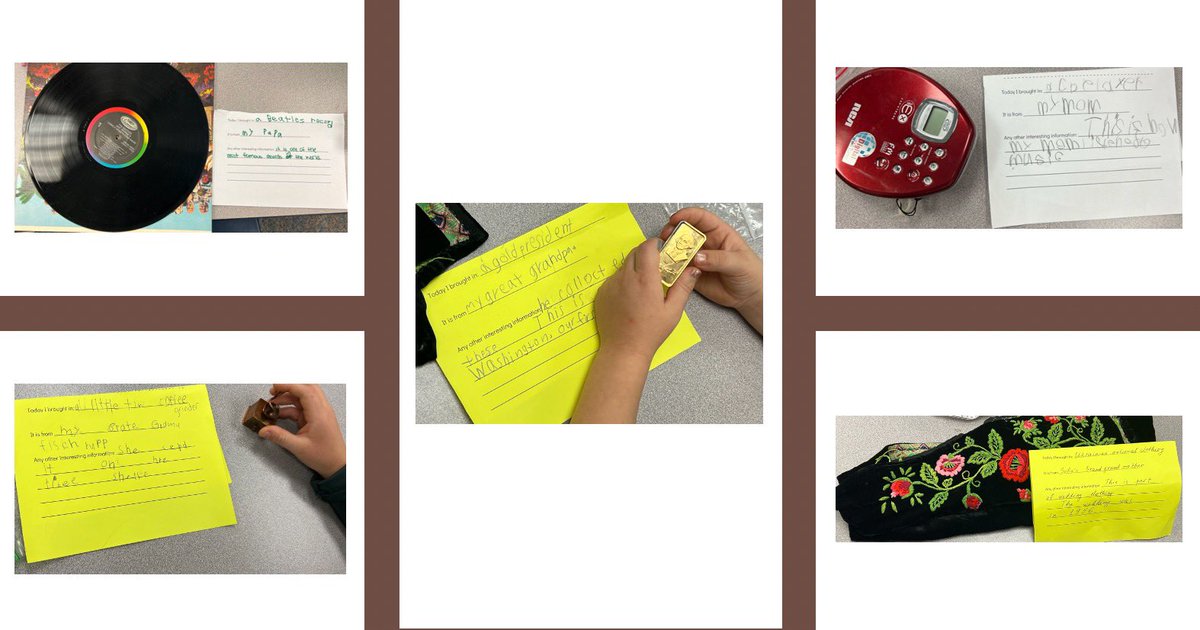 Miss__Lebo's tweet photo. We wrapped up our History Unit with an Artifact Museum! Students got so creative selecting artifacts to share 😊They shared their artifacts with students from K through 5th grade &amp; staff members! https://t.co/51RyqwoRgS