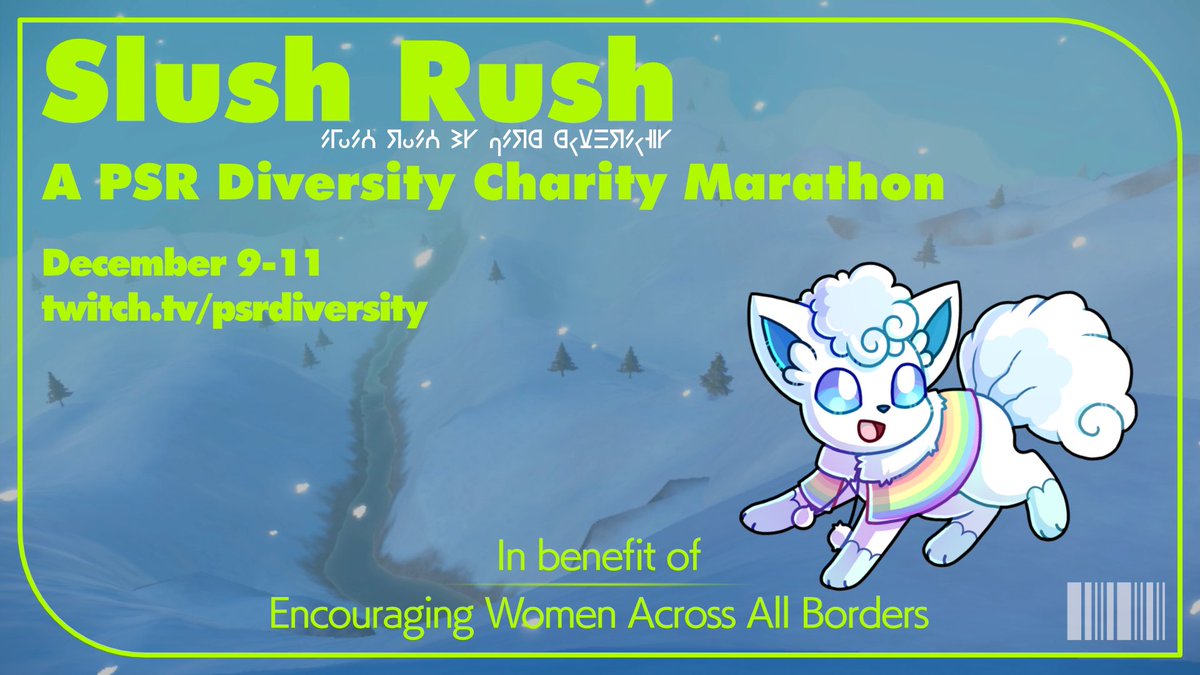 It’s time for the latest PSRD winter marathon: Slush Rush! ❄️

We are excited to be working with EWAAB, a charity dedicated to encouraging and empowering women and non-binary individuals in their education and careers! 

Schedule: psrdiversity.com/schedule